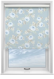 Shabby Chic by Rachel Ashwell Royal Bouquet (Blackout), Blue - Twist&Fit Roller Blind